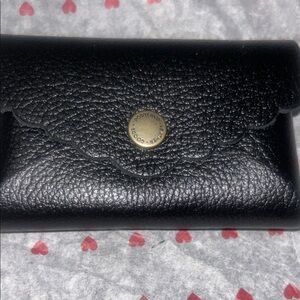 Portland Leather Black Pebbled Snap Card & Key Holder